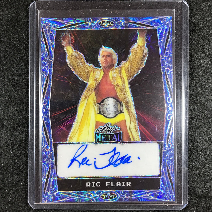2024 Leaf Metal Legends Ric Flair Base Auto Dark Blue Kaleidoscope 3/4