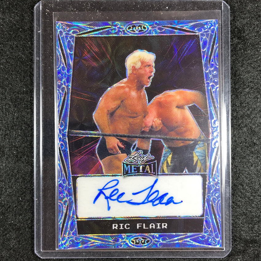 2024 Leaf Metal Legends Ric Flair Base Auto Dark Blue Kaleidoscope 1/4