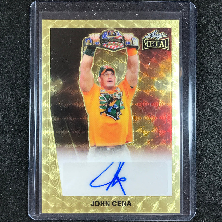 2024 Leaf Metal Legends John Cena 1990 Leaf Auto Super Prismatic Gold 1/1