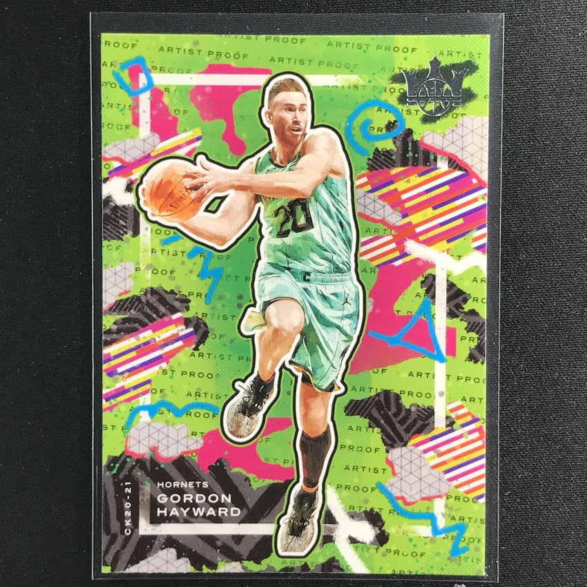 2020-21 Court Kings GORDON HAYWARD Base Artist Proof #15