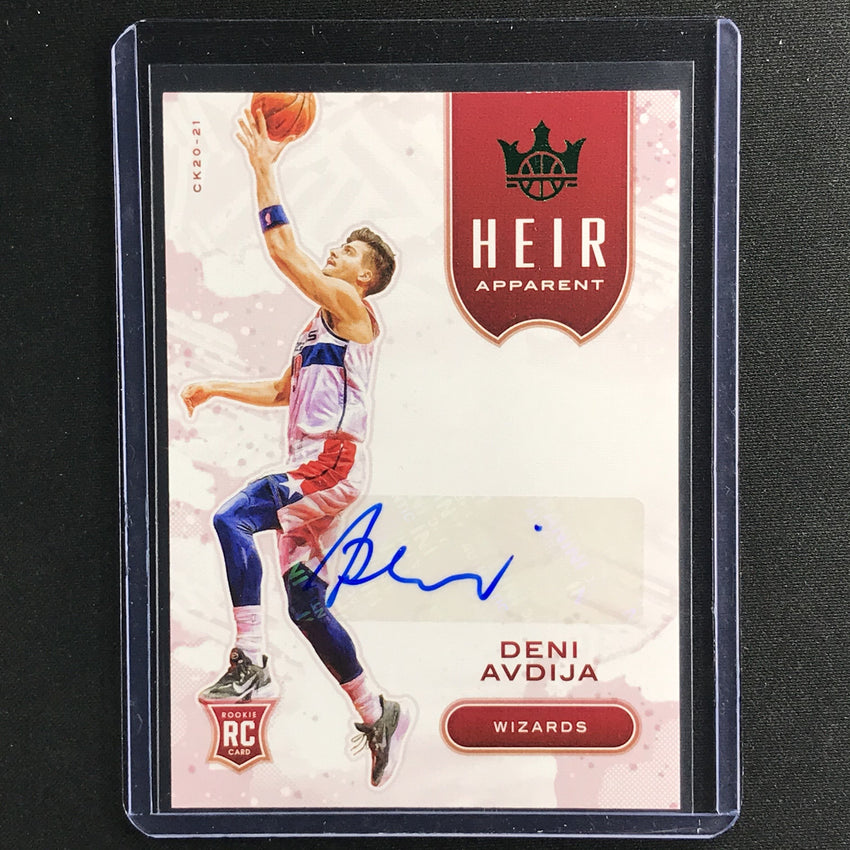 2020-21 Court Kings DENI AVDIJA Heir Apparent Rookie Auto Jade #DAV