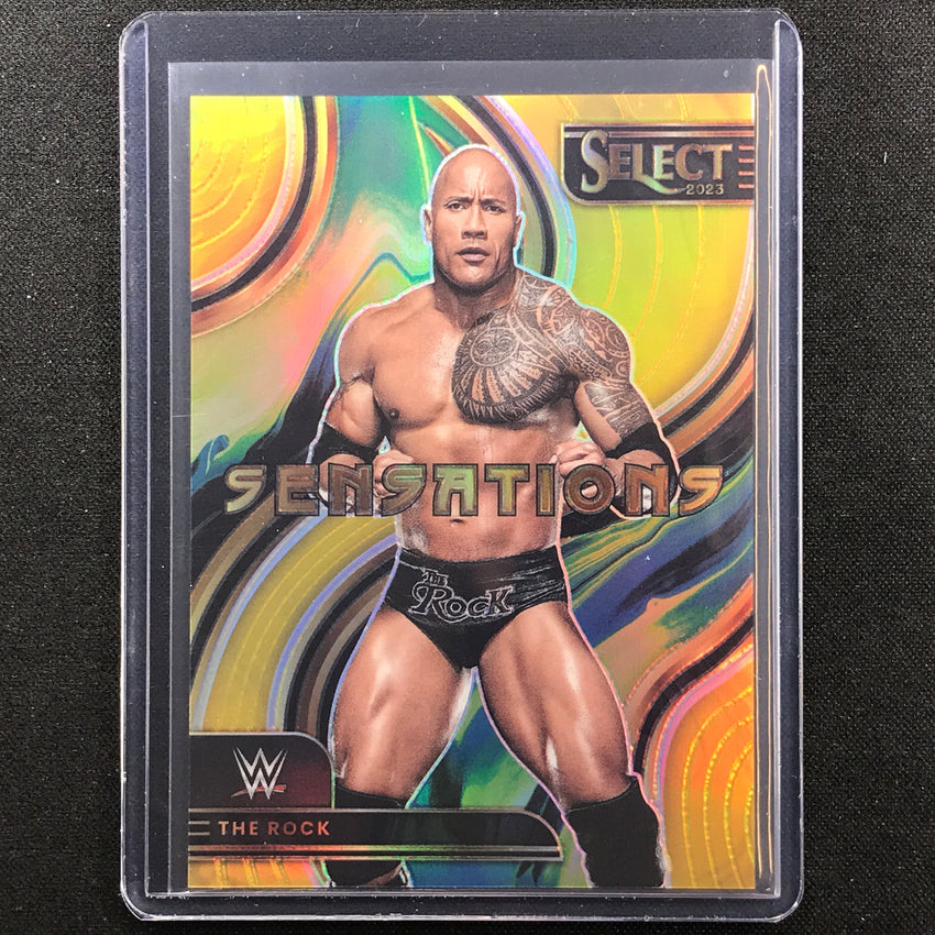2023 Select Wwe The Rock Sensations Gold Prizm 7/10