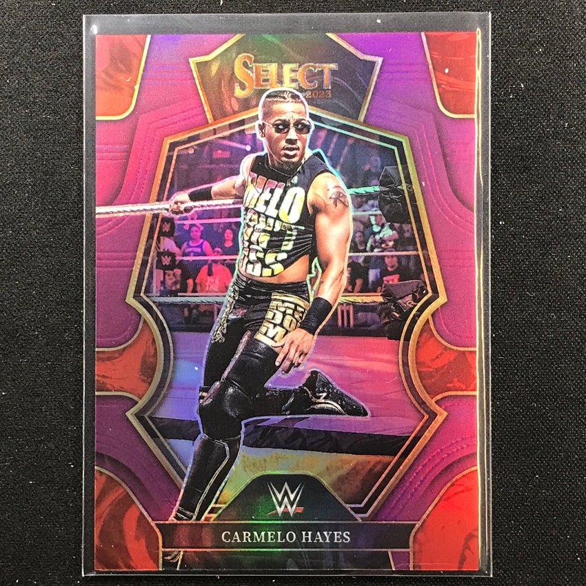 2023 Select WWE CARMELO HAYES Premier Level Purple 59/99 #104