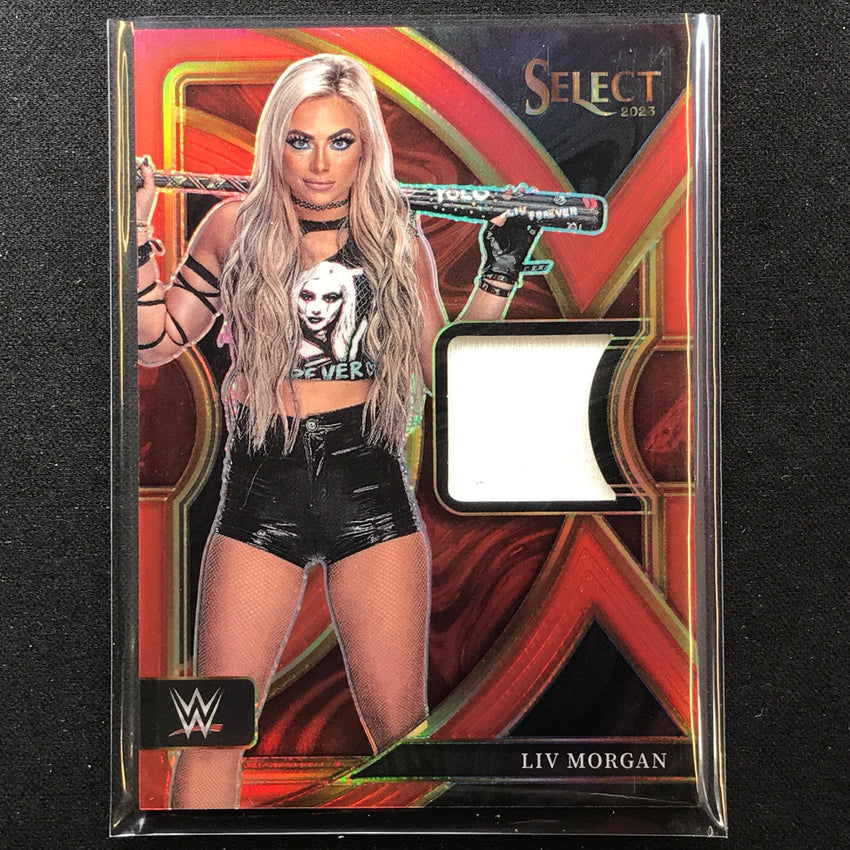 2023 Select Wwe Liv Morgan Selective Swatches Relic Red 8/99-Cherry Collectables
