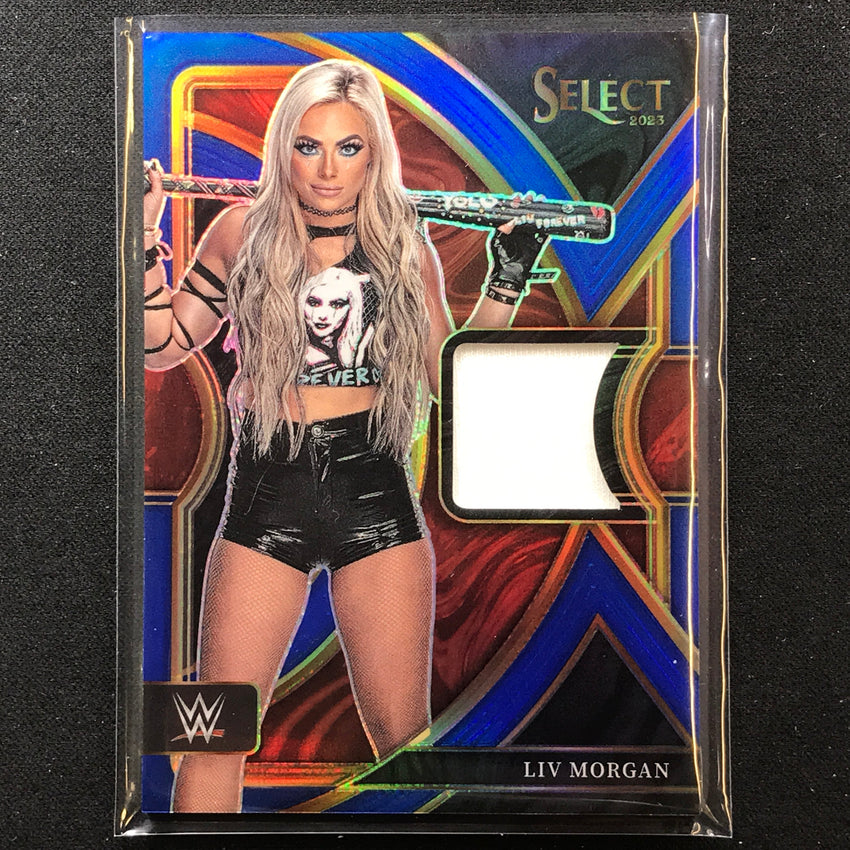 2023 Select Wwe Liv Morgan Selective Swatches Relic Blue 18/49-Cherry Collectables