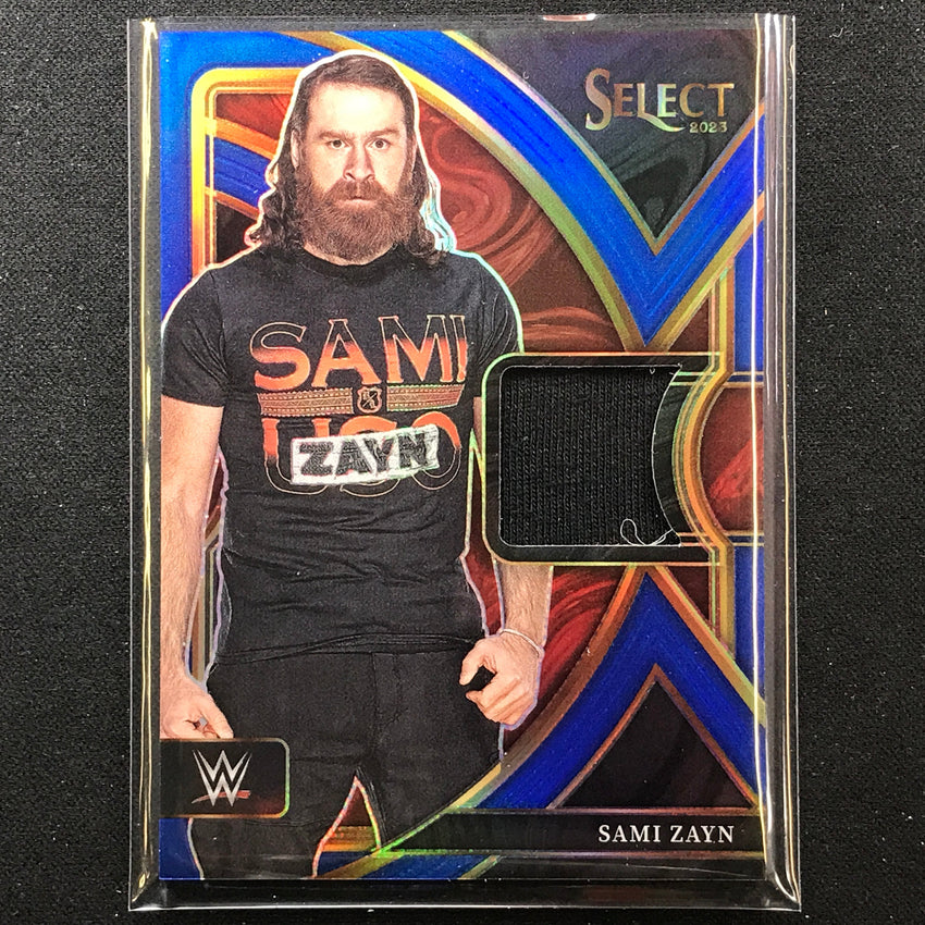 2023 Select Wwe Sami Zayn Selective Swatches Relic Blue 42/49