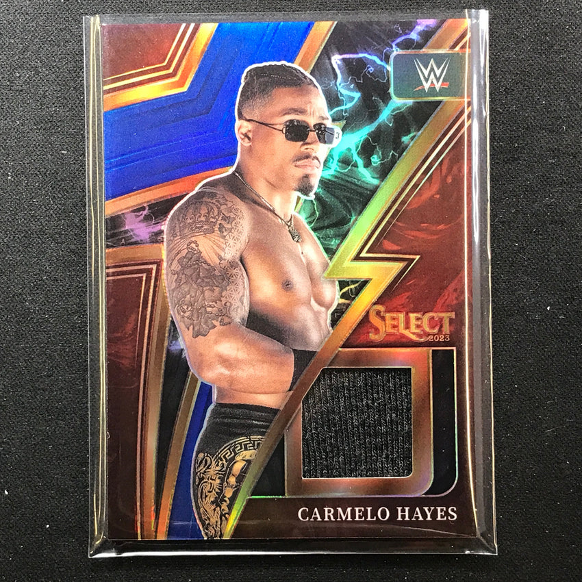 2023 Select Wwe Carmelo Hayes Sparks Memorabilia Relic Blue 35/49