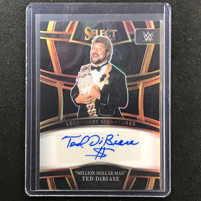 2023 Select Wwe Million Dollar Man Ted Dibiase Legendary Auto Black Prizm 1/1