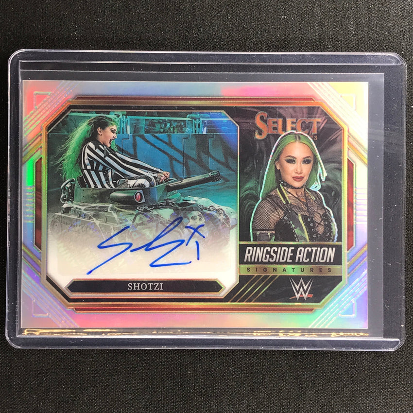 2023 Select Wwe Shotzi Ringside Action Signatures Auto Silver Prizm No Shz