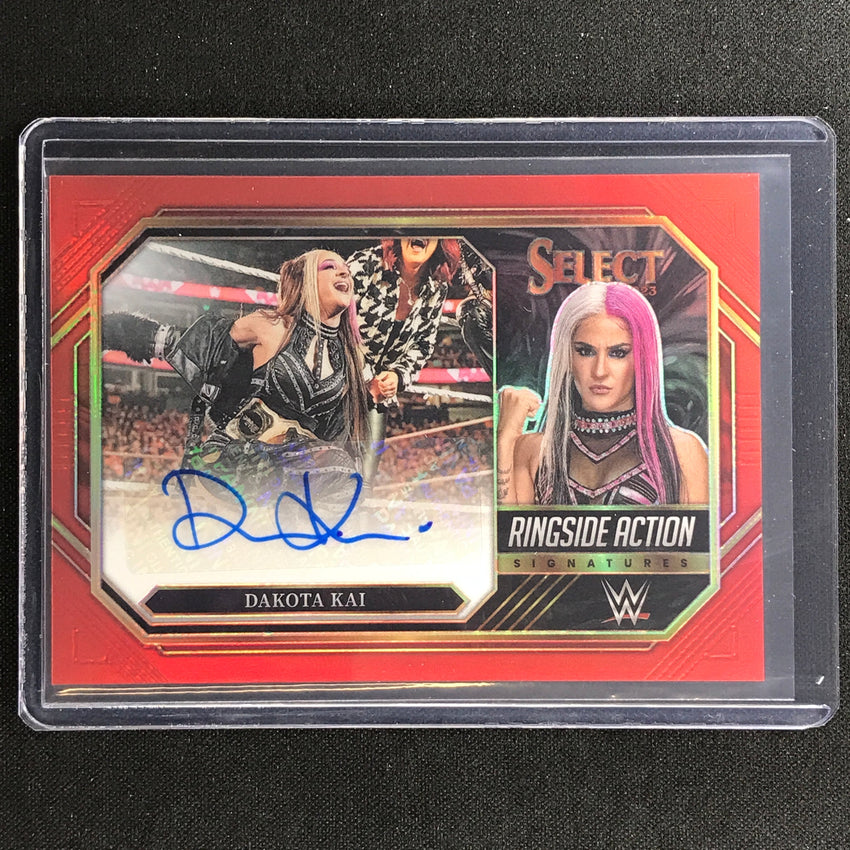 2023 Select Wwe Dakota Kai Ringside Action Signatures Auto Red 26/60