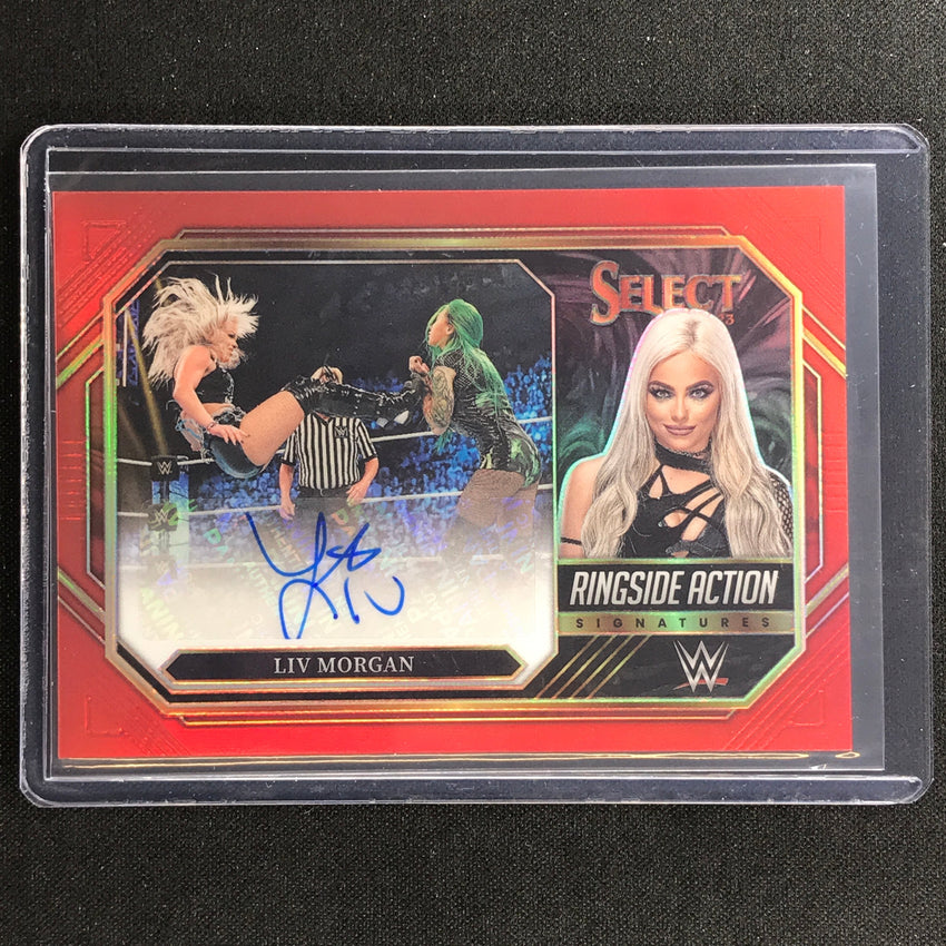 2023 Select Wwe Liv Morgan Ringside Action Signatures Auto Red 55/60