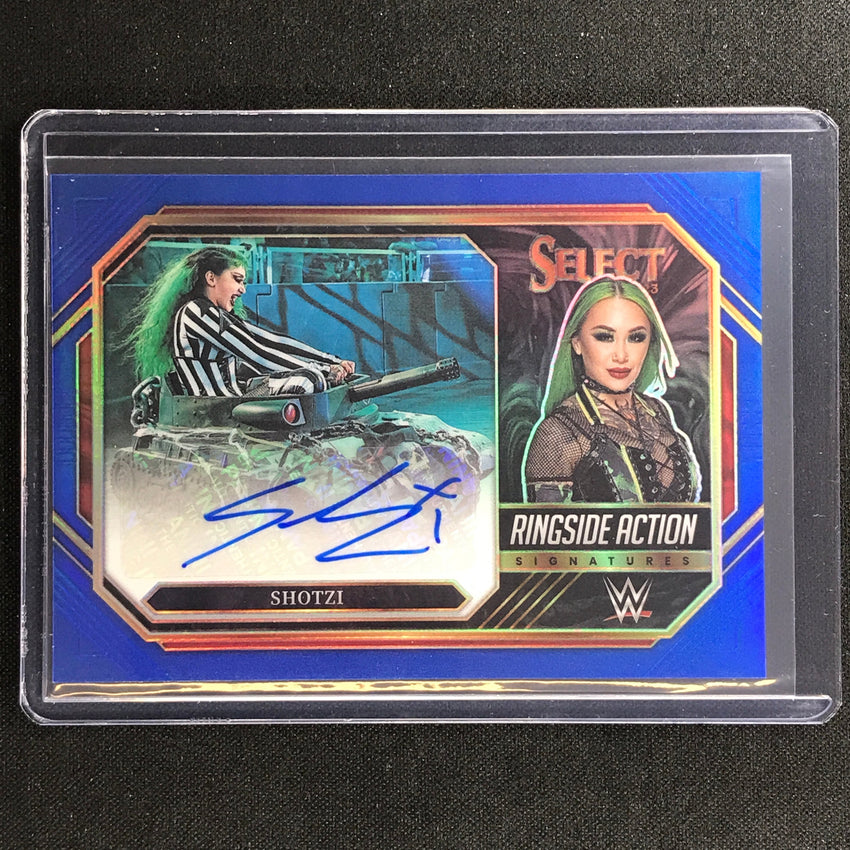 2023 Select Wwe Shotzi Ringside Action Signatures Auto Blue 31/49
