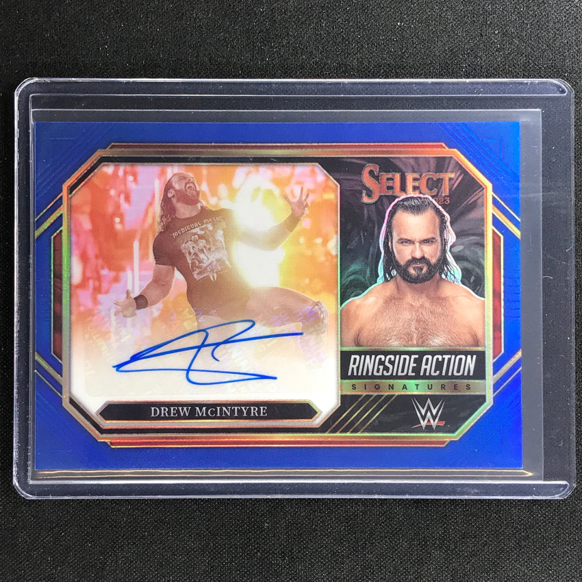 2023 Select Wwe Drew Mcintyre Ringside Action Signatures Auto Blue 33/49