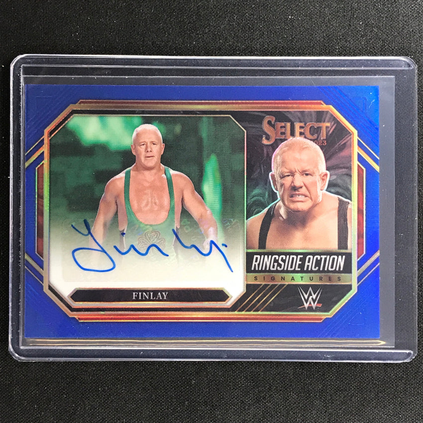 2023 Select Wwe Finlay Ringside Action Signatures Auto Blue 12/49