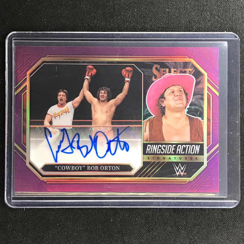 2023 Select Wwe Cowboy Bob Orton Ringside Action Signatures Auto Purple 2/35