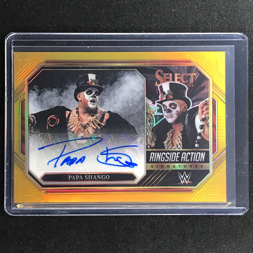 2023 Select Wwe Papa Shango Ringside Action Signatures Auto Gold Prizm 6/10