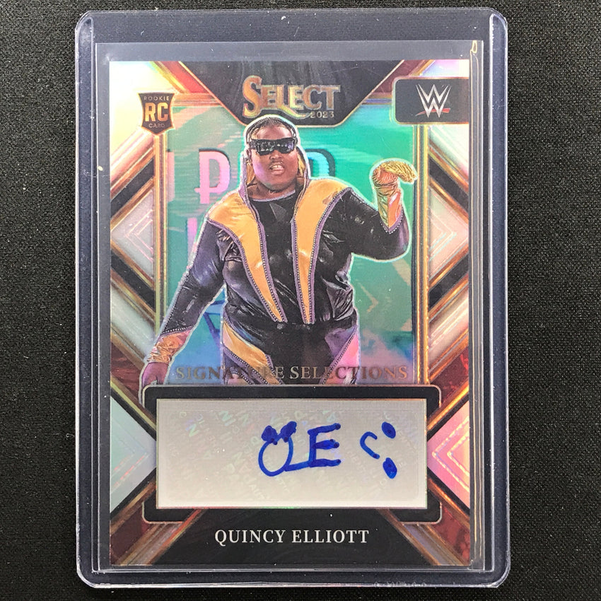 2023 Select Wwe Quincy Elliott Signature Selections Rookie Auto Silver Prizm Qel