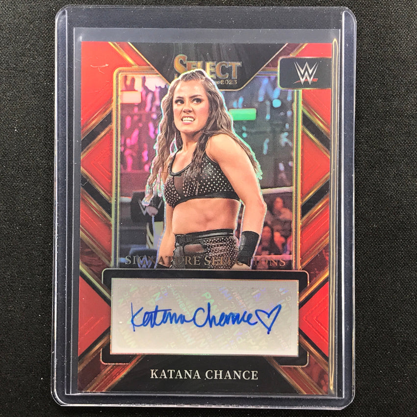 2023 Select Wwe Katana Chance Signature Selections Auto Red 1/49