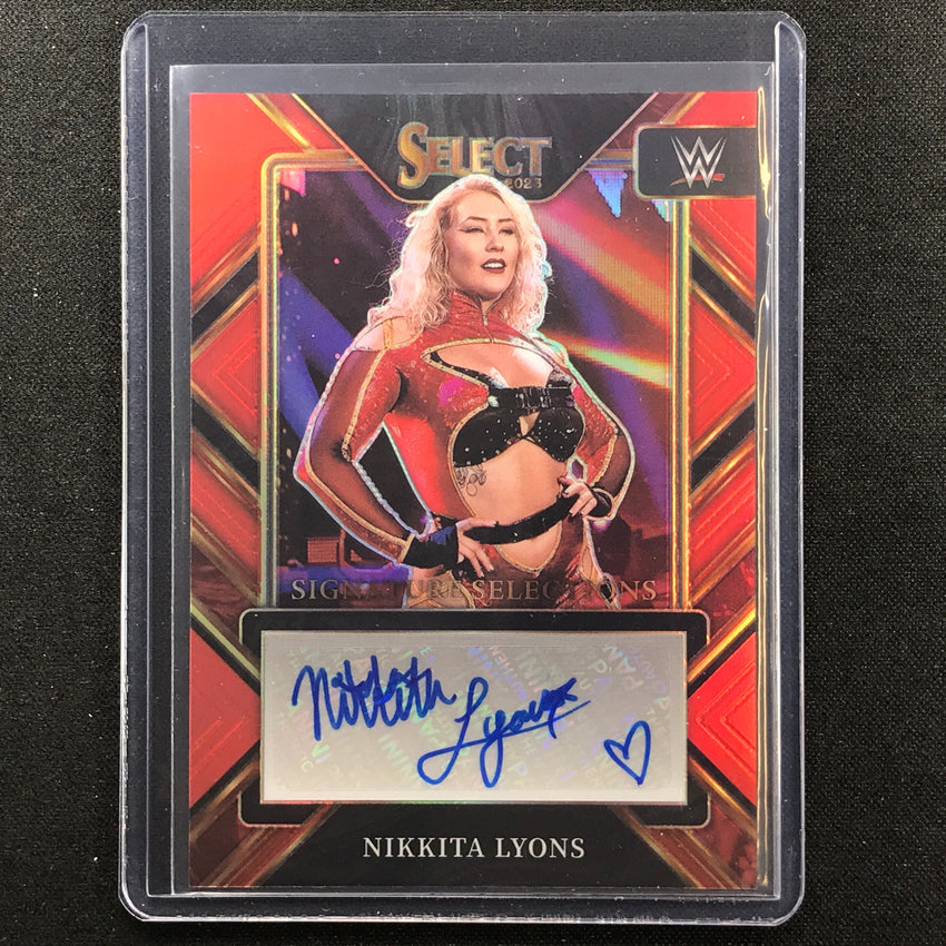 2023 Select Wwe Nikkita Lyons Signature Selections Auto Red 43/49
