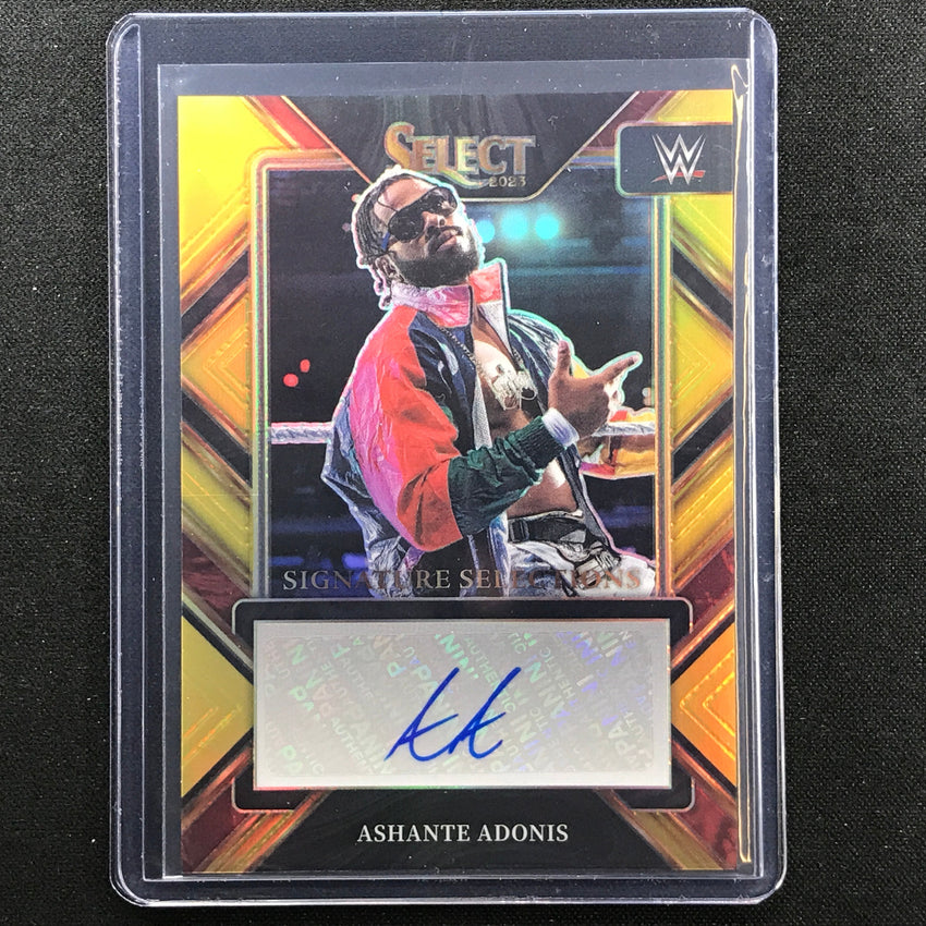 2023 Select Wwe Ashante Adonis Signature Selections Auto Gold Prizm 3/10