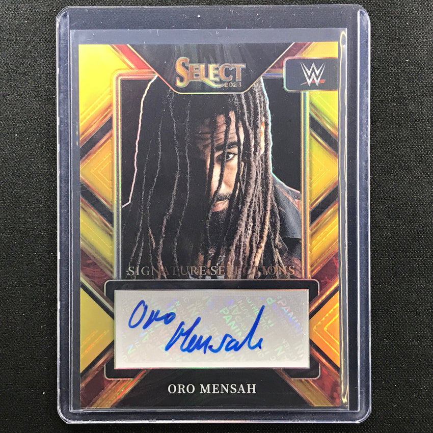 2023 Select Wwe Oro Mensah Signature Selections Auto Gold Prizm 3/10