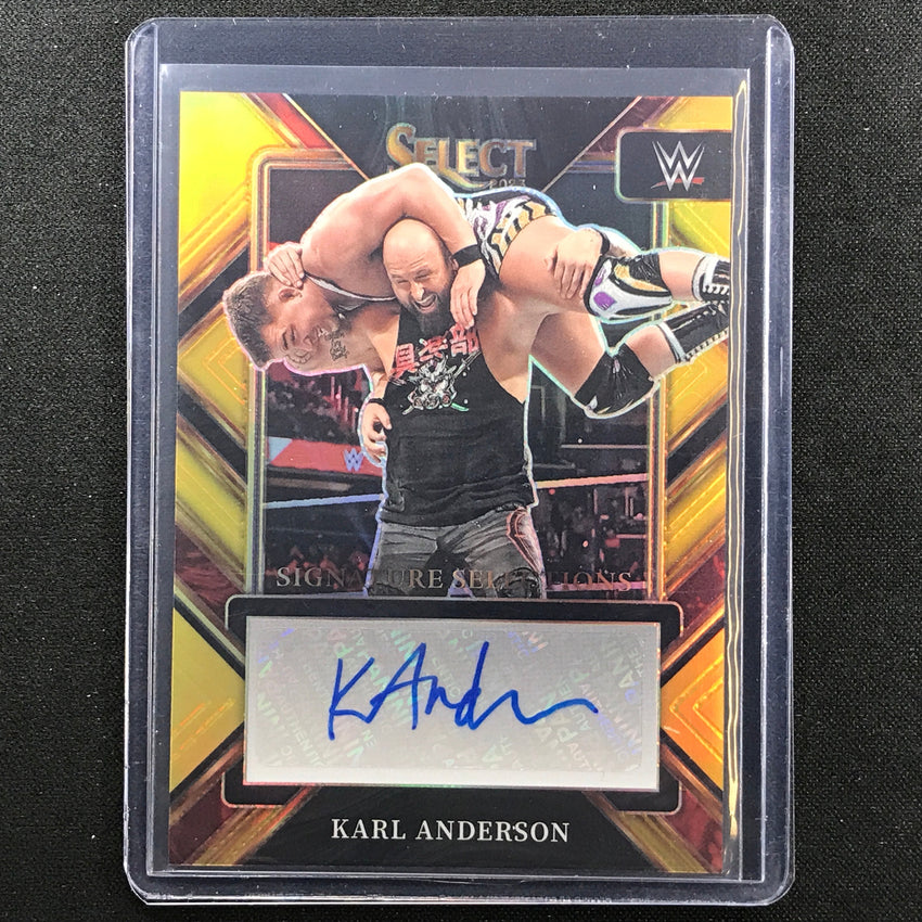 2023 Select Wwe Karl Anderson Signature Selections Auto Gold Prizm 3/10