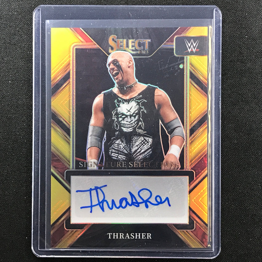 2023 Select Wwe Thrasher Signature Selections Auto Gold Prizm 5/10