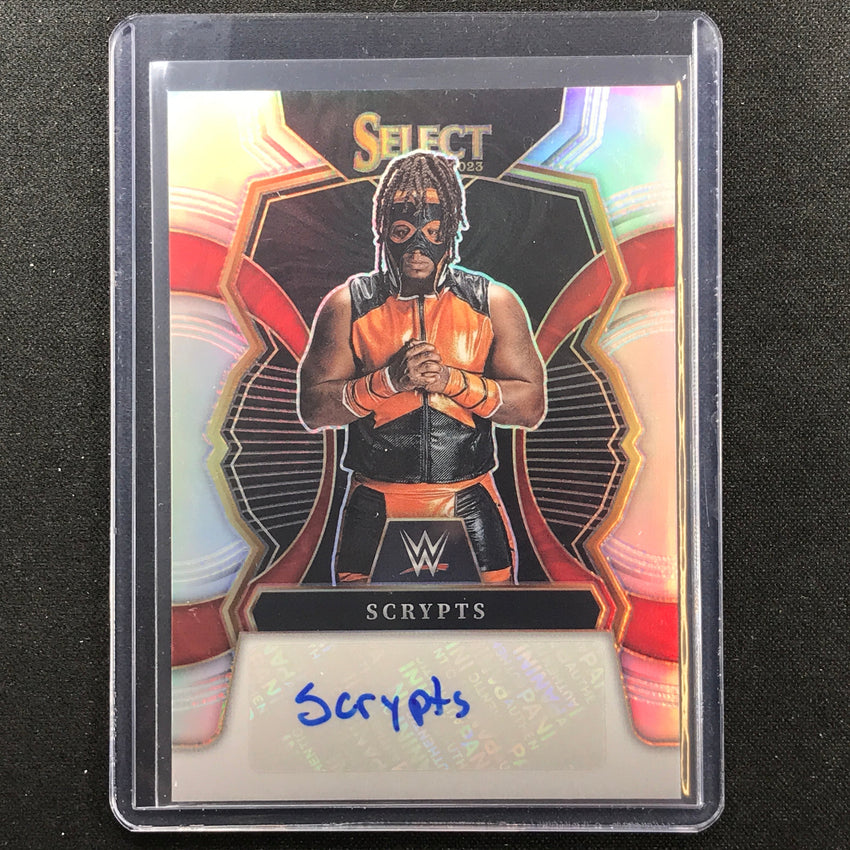 2023 Select WWE SCRYPTS Signatures Auto Silver Prizm #SCR