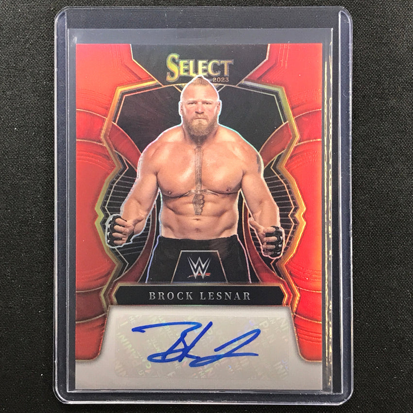 2023 Select Wwe Brock Lesnar Signatures Auto Red 59/60
