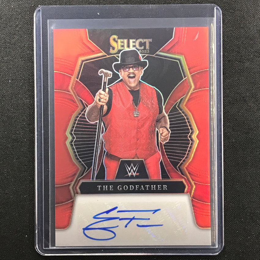 2023 Select Wwe The Godfather Signatures Auto Red 14/60