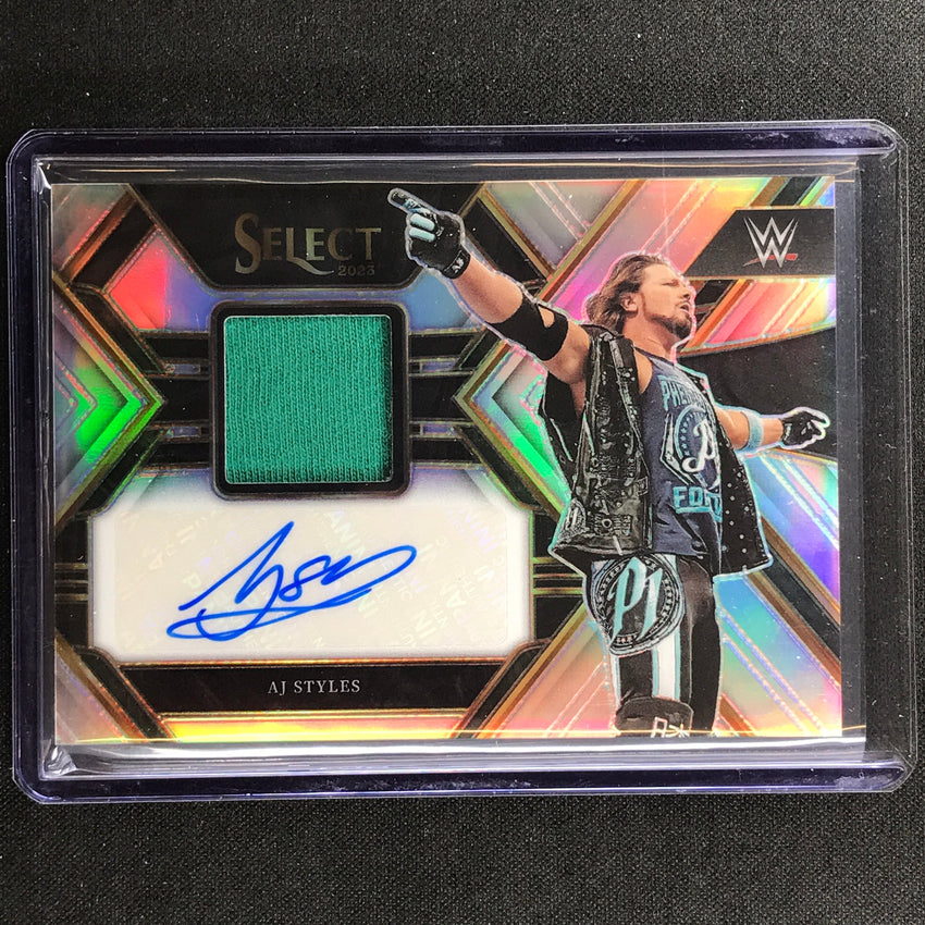 2023 Select Wwe Aj Styles Autographed Memorabilia Relic Auto Silver Prizm 51/99