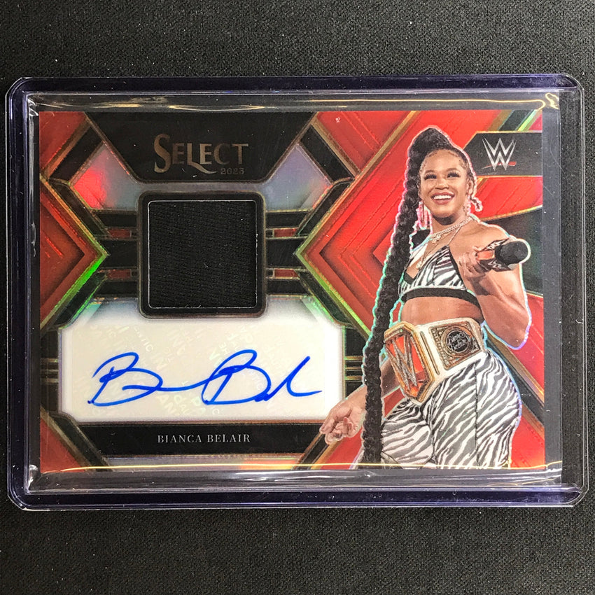 2023 Select Wwe Bianca Belair Autographed Memorabilia Relic Auto Red 24/49