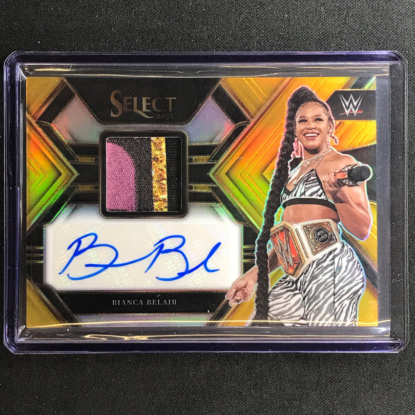 2023 Select Wwe Bianca Belair Autographed Memorabilia Relic Auto Gold 10/10