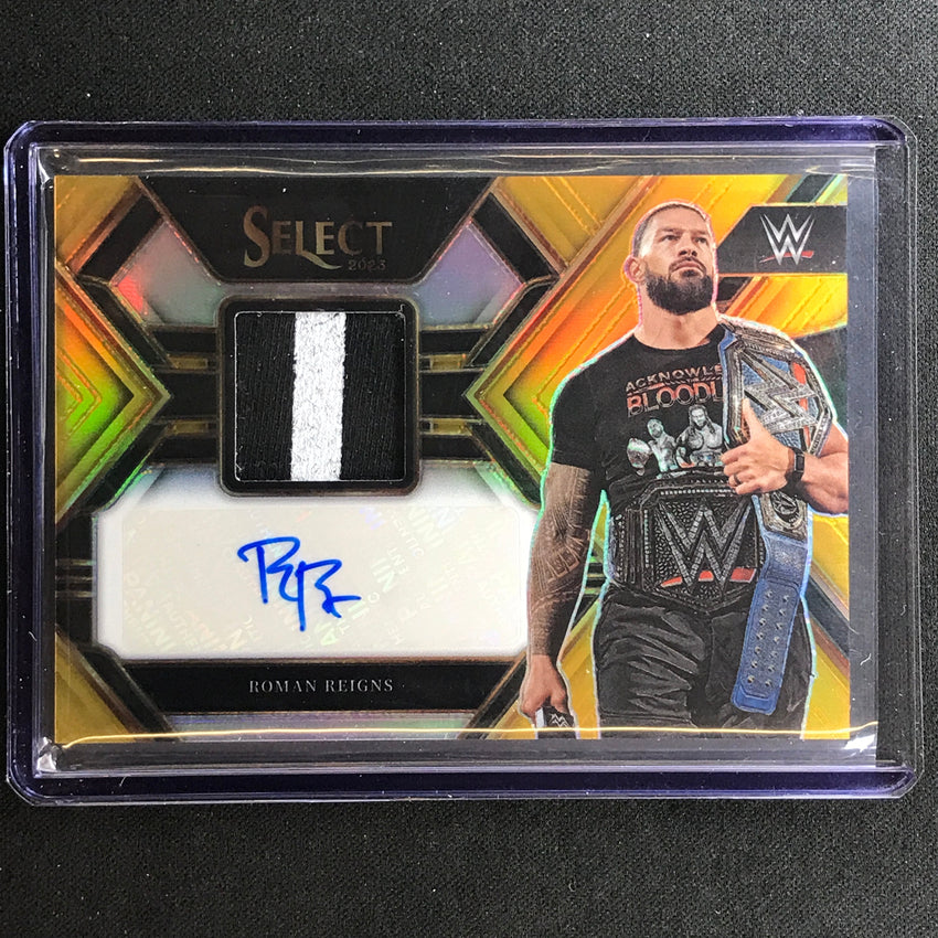 Relic Patch 2023 Select Wwe Roman Reigns Autographed Memorabilia Relic Patch Auto ...