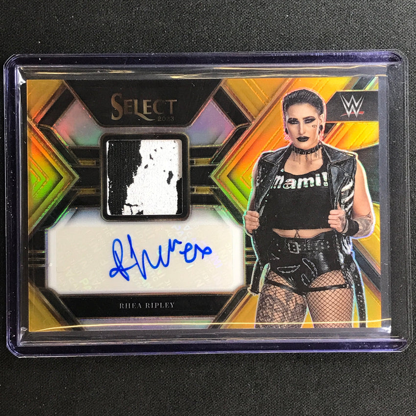 2023 Select Wwe Rhea Ripley Autographed Memorabilia Relic Patch Auto Gold 2/10