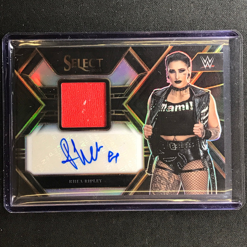 2023 Select Wwe Rhea Ripley Autographed Memorabilia Relic Patch Auto Black 1/1