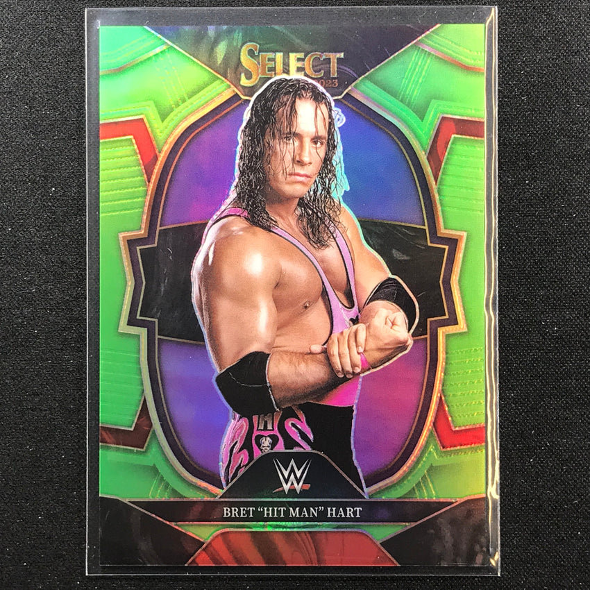 2023 Select Wwe Bret Hit Man Hart Concourse Neon Green 10/75 No 87