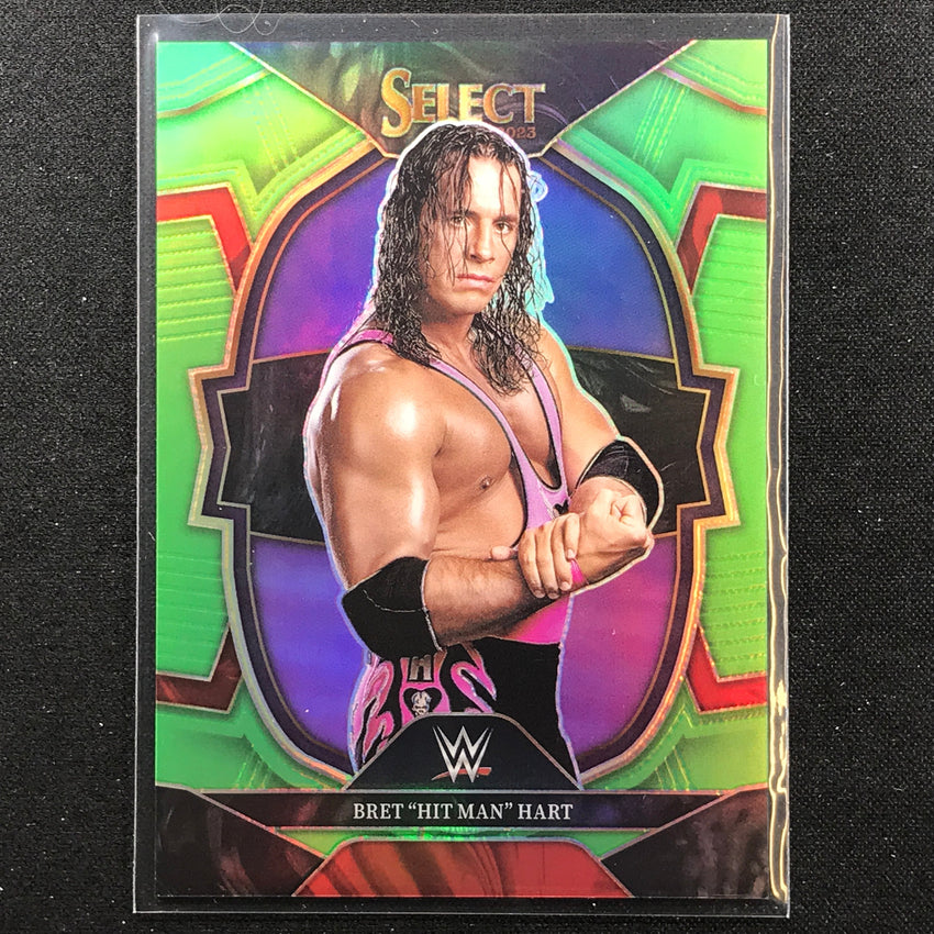 2023 Select Wwe Bret Hit Man Hart Concourse Neon Green 21/75 No 87