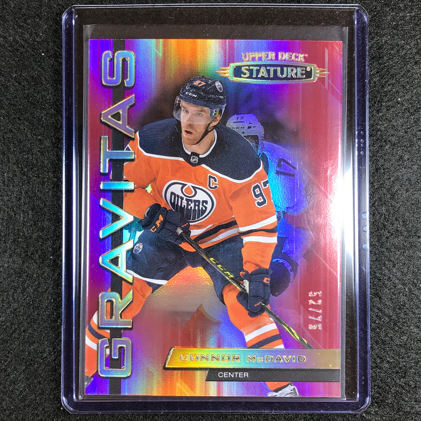 2021-22 Stature Nhl Connor Mcdavid Gravitas Red 52/75