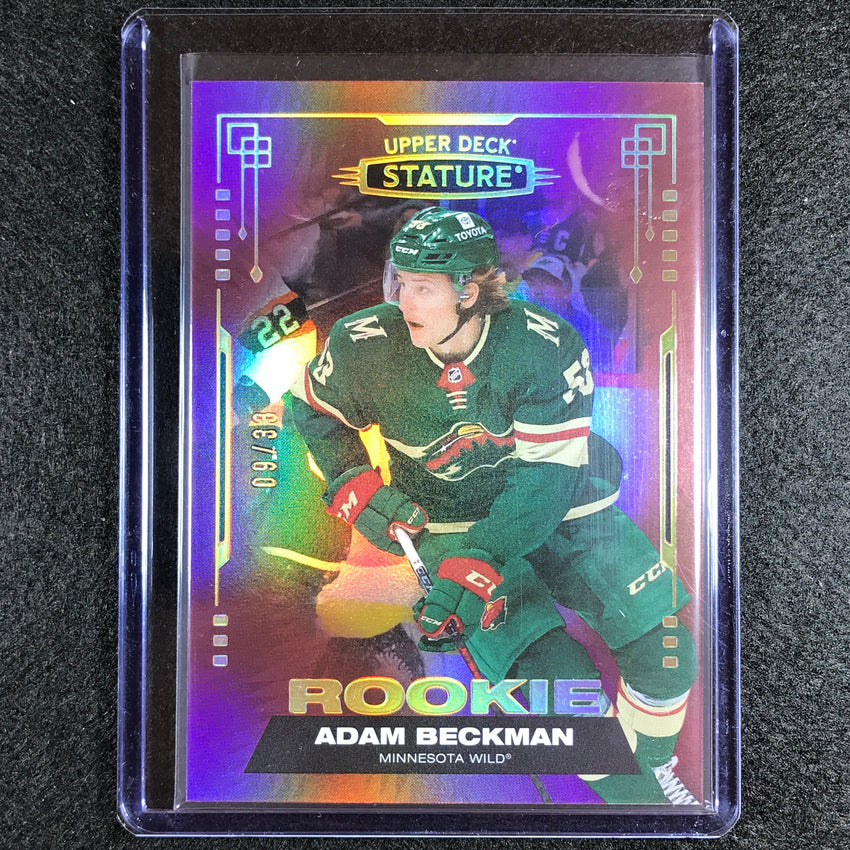 2021-22 Stature Nhl Adam Beckman Rookie Photo Variant Red 9/33