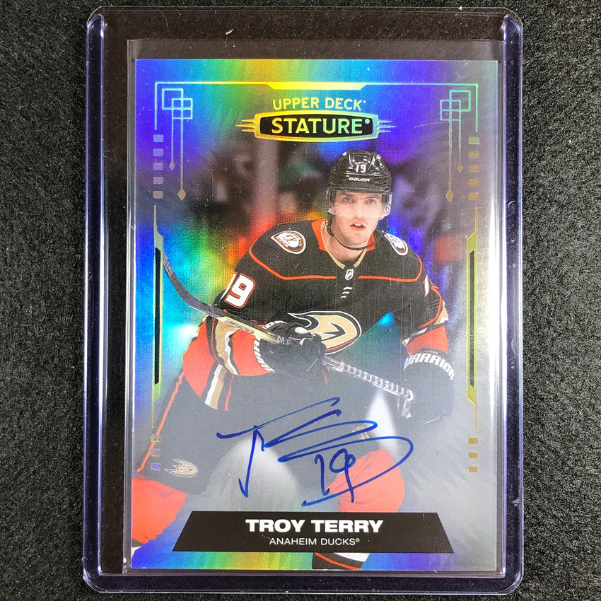 2021-22 Stature Nhl Troy Terry Base Autographs Silver Auto No 56