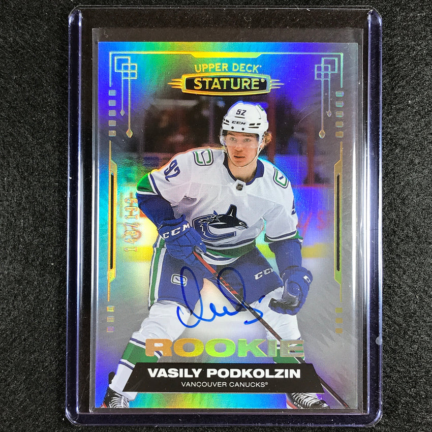 2021-22 Stature Nhl Vasily Podkolzin Base Rookie Autographs Silver Auto 148/199