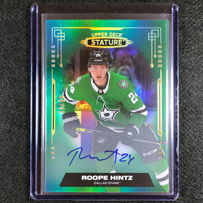 2021-22 Stature Nhl Roope Hintz Base Autographs Green Auto 26/50
