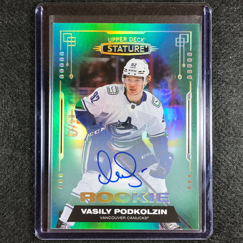 2021-22 Stature Nhl Vasily Podkolzin Base Rookie Autographs Green Auto 7/50