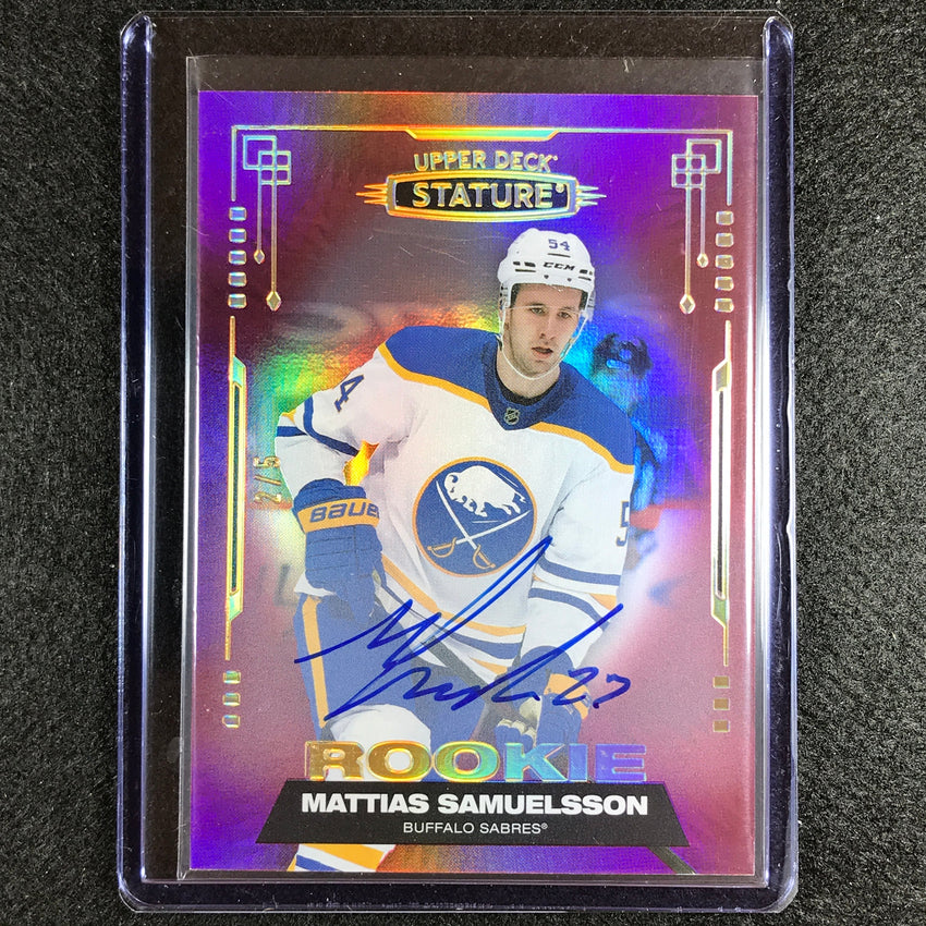 2021-22 Stature Nhl Mattias Samuelsson Base Rookie Autographs Red Auto 2/5