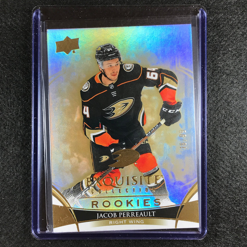 2022-23 Black Diamond Nhl Jacob Perreault Exquisite Collection Rookie Gold 18/99