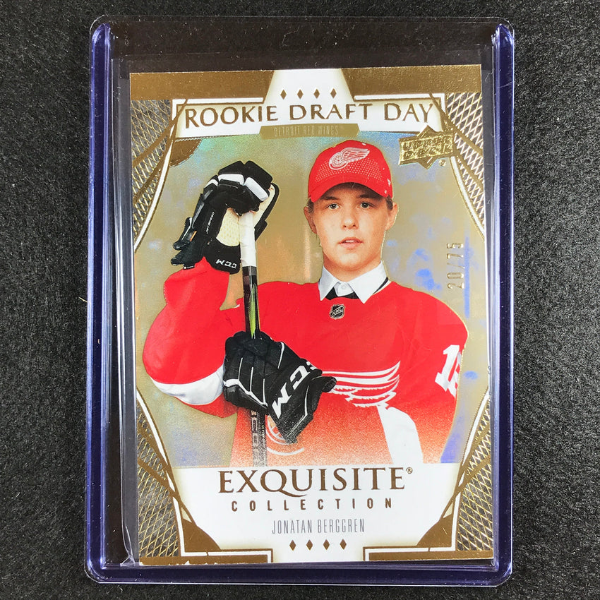 2022-23 Black Diamond Nhl Jonatan Berggren Exquisite Rookie Draft Day Gold 20/75