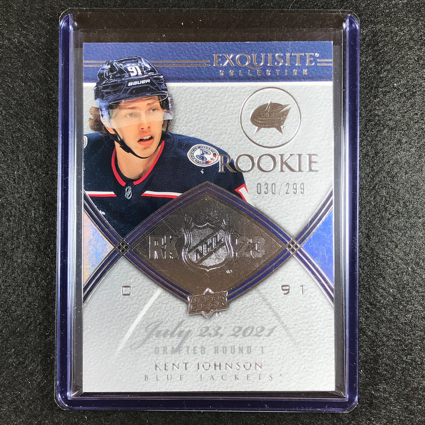 2022-23 Black Diamond Nhl Kent Johnson Exquisite 2008-09 Retro Rookie 30/299
