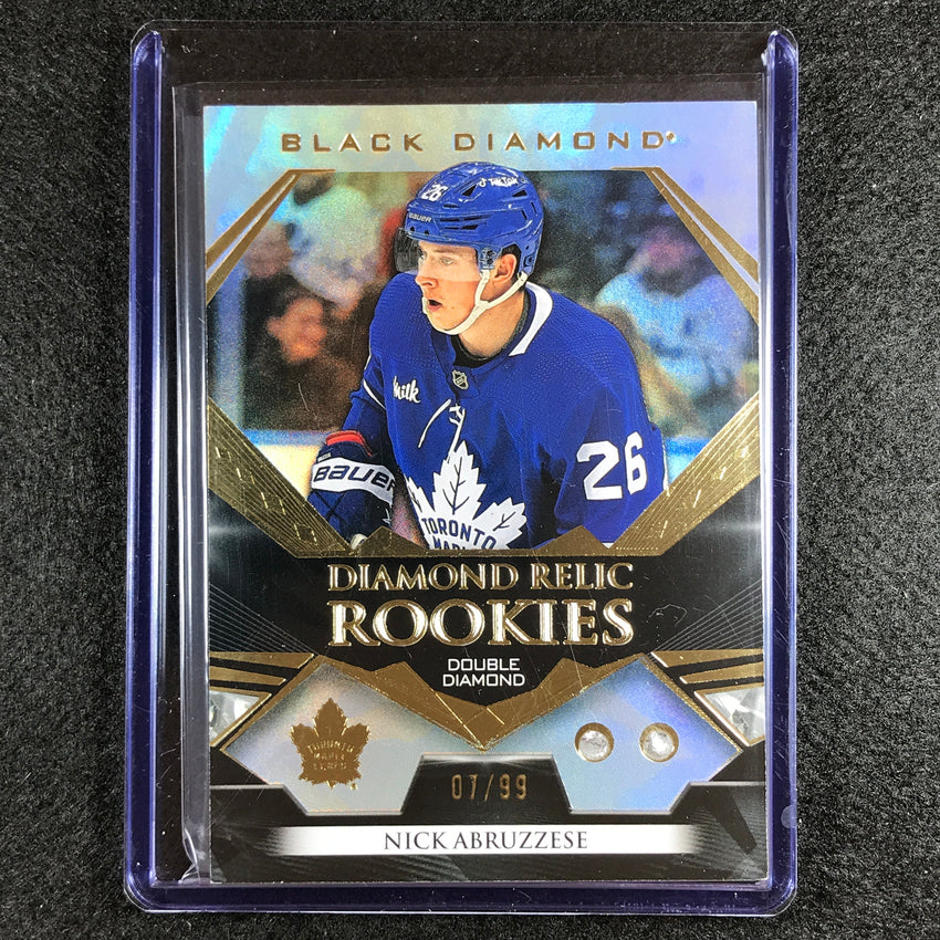 2022-23 Black Diamond Nhl Nick Abruzzese Diamond Relic Rookie Gem Double 7/99
