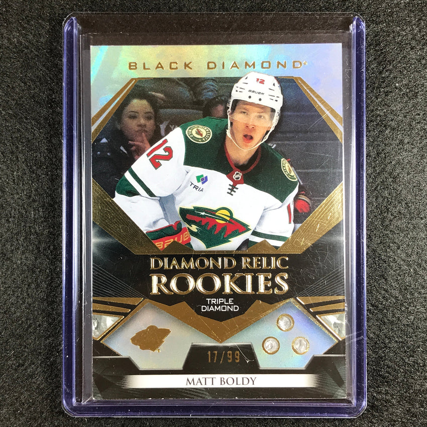 2022-23 Black Diamond Nhl Matt Boldy Diamond Relic Rookie Gem Triple 17/99